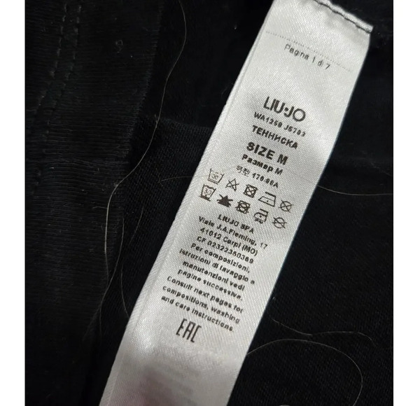Liu Jo Logo Embellished Cotton T-shirt size M - Picture 3 of 5